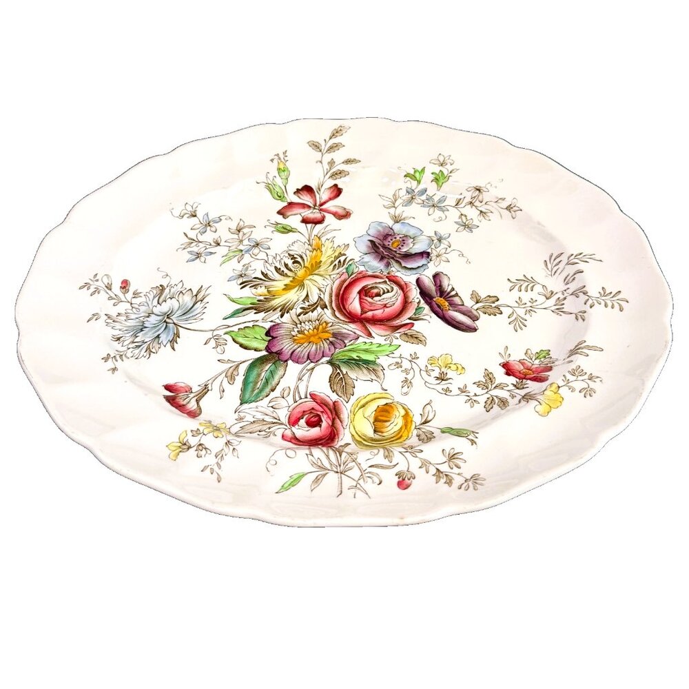 Johnson Brothers Sheraton Oval 14” Platter Vintage 1940s  Ironstone England
